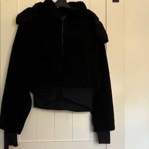 Quince Black Bomber Jacket